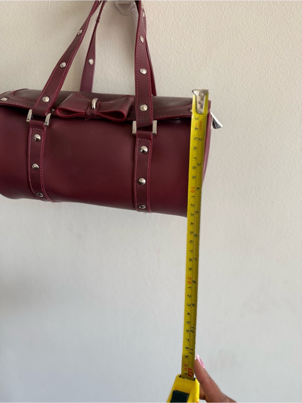 Besso Jelly Barrel Shoulder Bag Burgundy - Picture 8 of 8